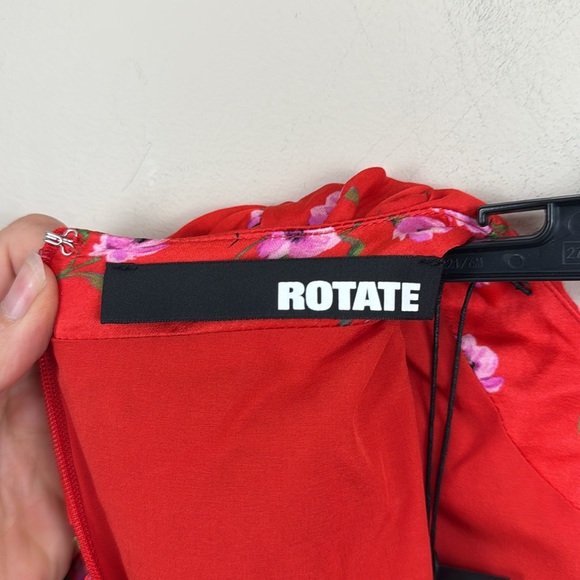 NEW ROTATE Floral Printed Mini Ruffle Dress 6 - Picture 14 of 16